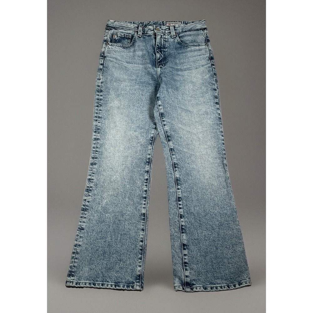 AG Adriano Goldschmied Kinsley High Rise Crop Boot Jeans Size 27 Light Wash